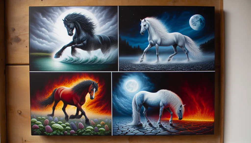 Nume inspirate pentru cai de diferite culori  realistic